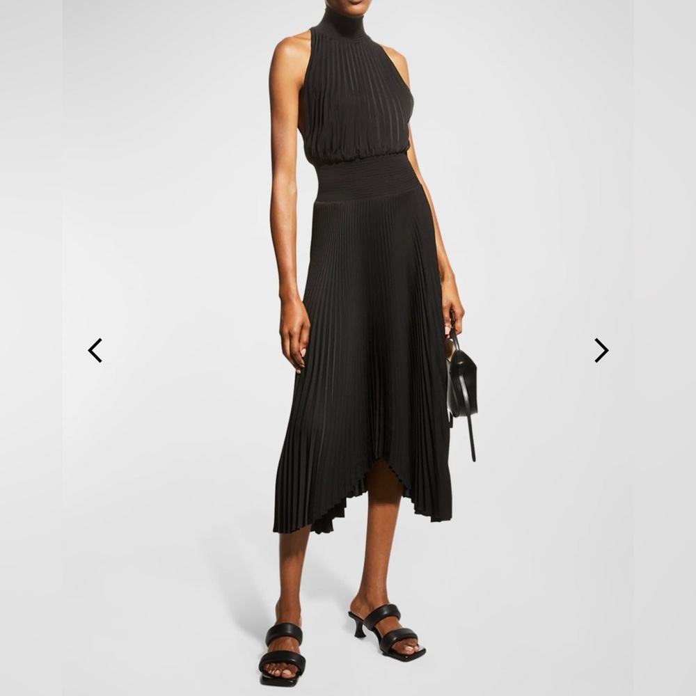 A.L.C. Renzo Pleated Halter black Dress size 4